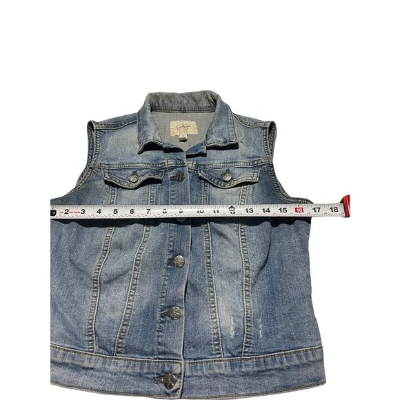 Jessica Simpson Y2K denim vest size: Medium - Picture 4 of 11